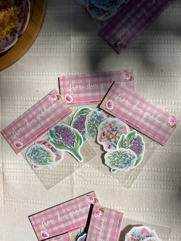 Pachet stickere Flori din grădină